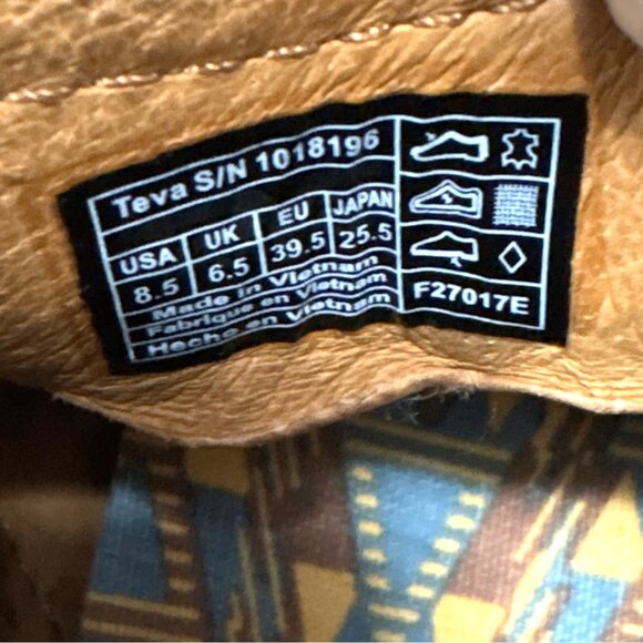 Teva Willow Chelsea 1018196 Women’s US 8.5 Brown Leather Ankle Boot Flat - Picture 5 of 7